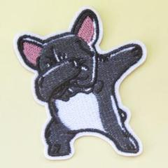 フレンチブルドッグ 犬 刺繍 アイロン ワッペン アップリケ【an-s31】