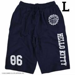 L サンリオ　ハローキティ　ハーフパンツ　ミニ裏毛　プリント　レディース
