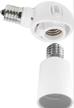 E17 LED電球専用可変式ソケット AC 100Vホワイト 1個