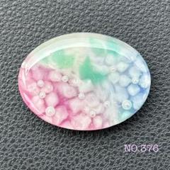 NO.376 手描き ヘアゴム ポニーフック レジン 花 紫陽花のつもり*❀♪*