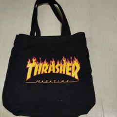 THRASHER フレイムロゴ トートバッグ 黒