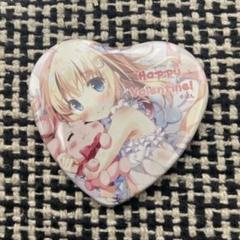 軸中心派 ハート型缶バッジ バレンタイン てぃんくる 2019