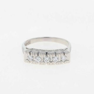 メレダイヤ デザインリング 7号 Pt900 【中古】