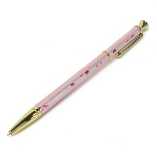 mikimoto(ミキモト) ボールペン美品 - ピンク×ゴールド サクラ/インクあり(黒)