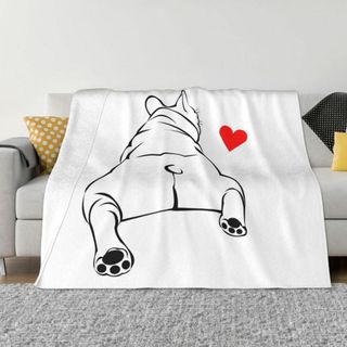 Chioee ブランケット フランネル ひざ掛け フレンチブルドッグ 犬柄 おし