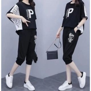 【フォロー割】スポーツウェア　ＸＬ　部屋着　セットアップ　ブラック