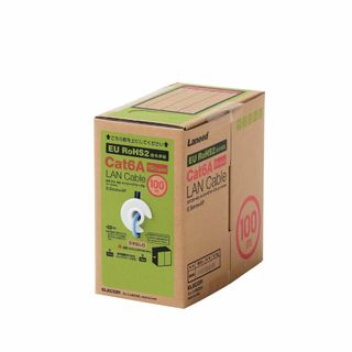 エレコム LANケーブル CAT6A EU RoHS指令準拠 コネクタ無し 単線