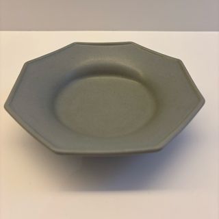 Awabi ware アワビウェア 八角中深皿 青マット