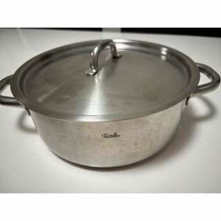 Fissler ステンレススチール 両手鍋 蓋付き